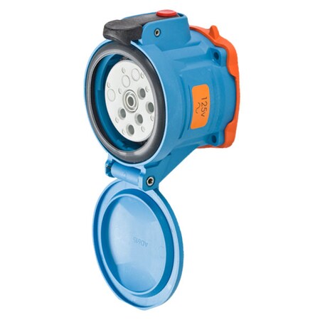 Meltric Pin & Sleeve Receptacle, 60 A, 125V AC, Single Phase, 1 Pole, Screw Terminals Wire Connection Type 63-64075-973-NC